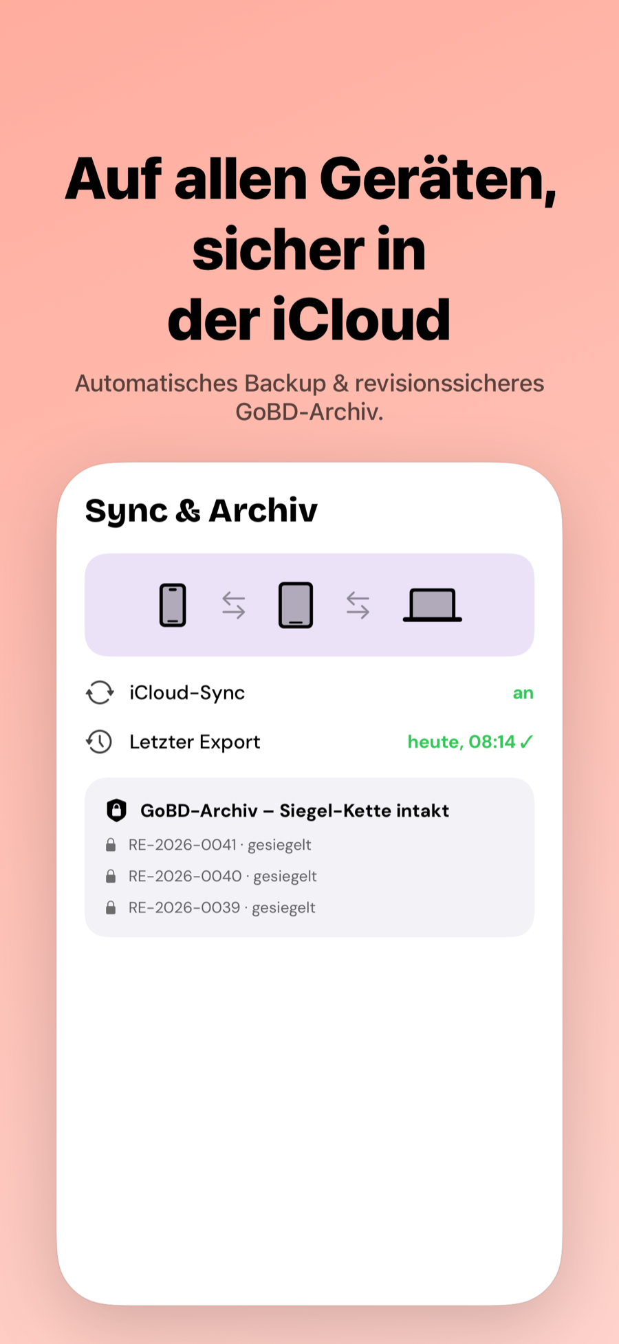 iCloud-Sync und GoBD-Archiv